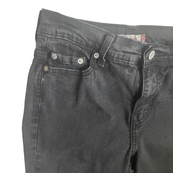Y2K VTG Levis 512 Perfectly Slimming Jeans Women 10M Black Bootcut Western - Picture 6 of 13